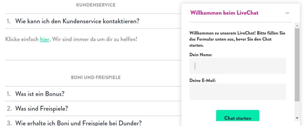 Dunder Kundenservice