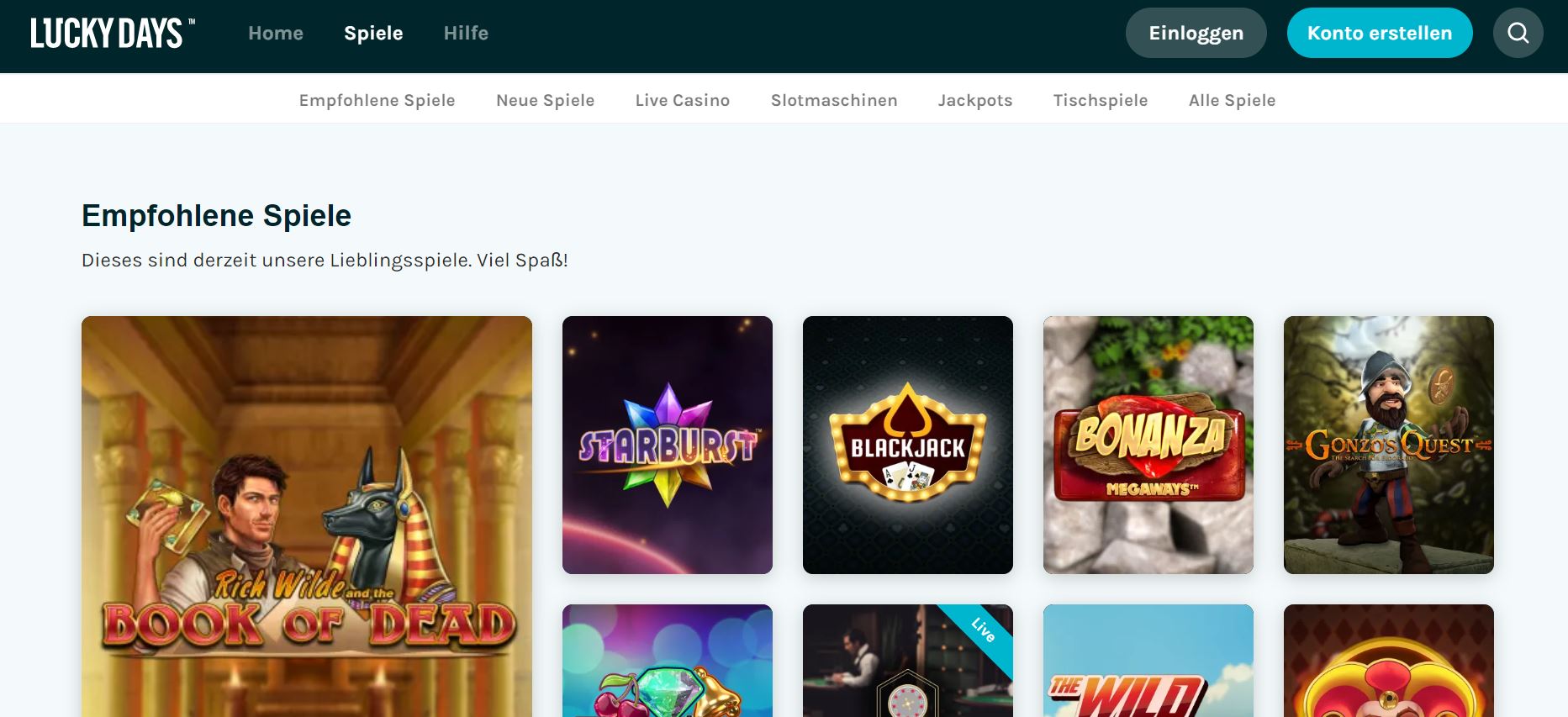 Lucky Days Casino - Deutsche Online Casinos